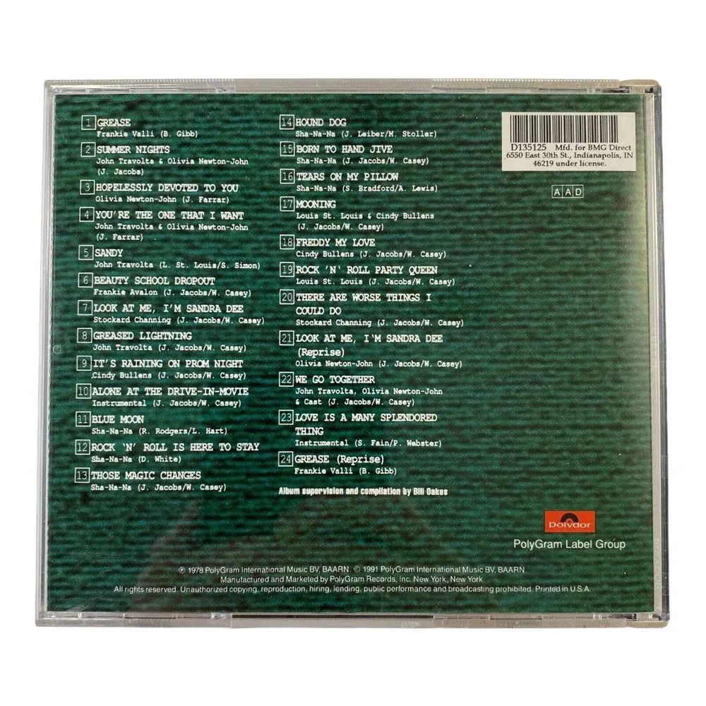 Various Artists: Grease (CD, 1978) Soundtrack‎